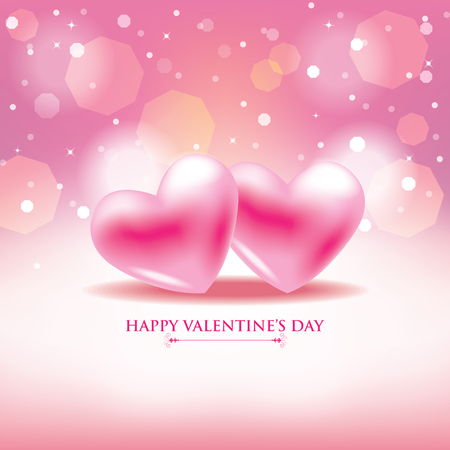 Happy Valentines Day Pink backgroundのイラスト素材