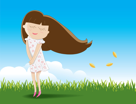 Woman in the windのイラスト素材