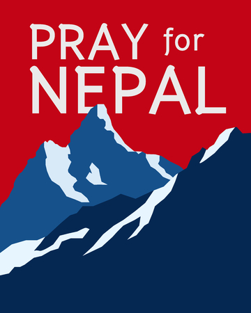 Pray for Nepalのイラスト素材