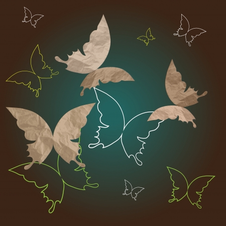 butterfly from paperのイラスト素材