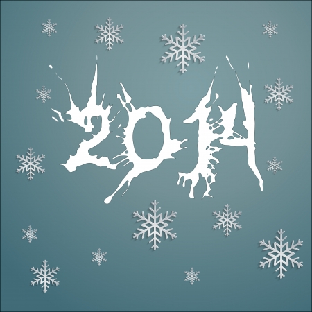 background with the numbers of the new year and snowflakesのイラスト素材