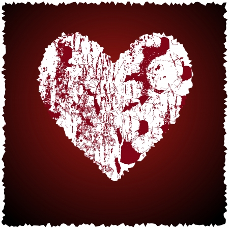 Heart, background, scratches, abrasions and aged stains and blotsのイラスト素材