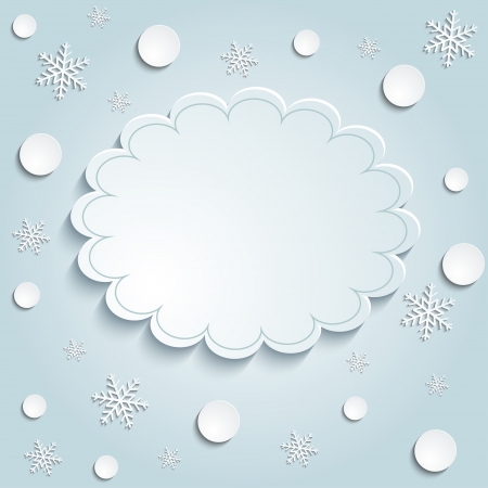 beautiful card on a blue background paper stickersのイラスト素材