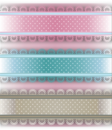 straight lace, smart décor, delicate pastel shades of different,tapeのイラスト素材