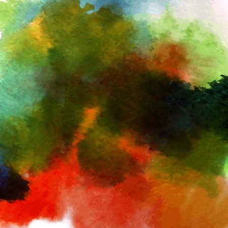 Watercolor vector background. Hand drawing with colored spots and blotches.のイラスト素材