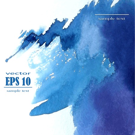 Abstract blue watercolor backgroundのイラスト素材
