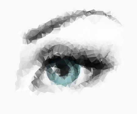 female eye created from polygonsのイラスト素材