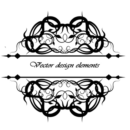 Calligraphic inscription and frame hand drawn.のイラスト素材