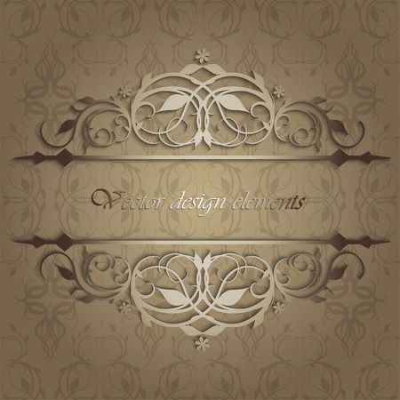 Frame of calligraphic patternsのイラスト素材