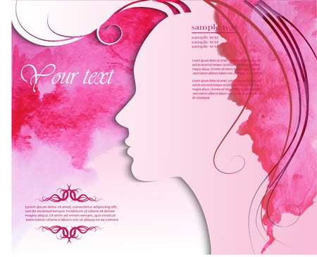 Fashion girl with beautiful hairのイラスト素材