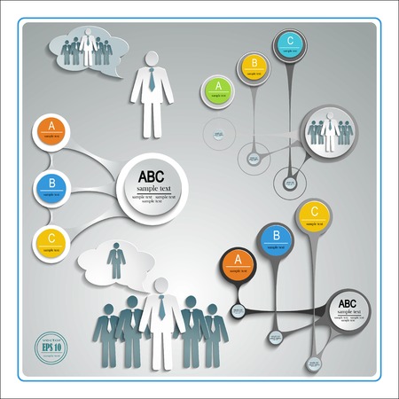 Set elements of infographicsのイラスト素材