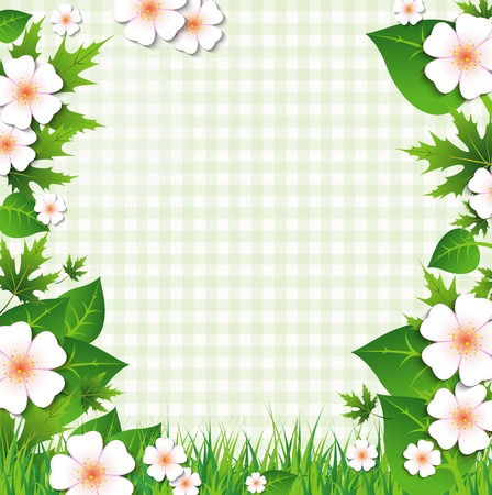 Seasonal natural backgrounds with flowersのイラスト素材