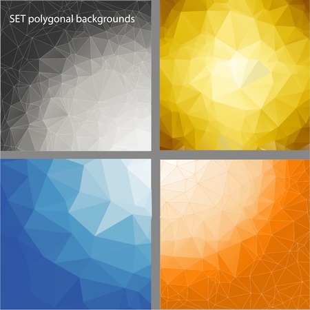 Abstract triangle backgrounds set II のイラスト素材