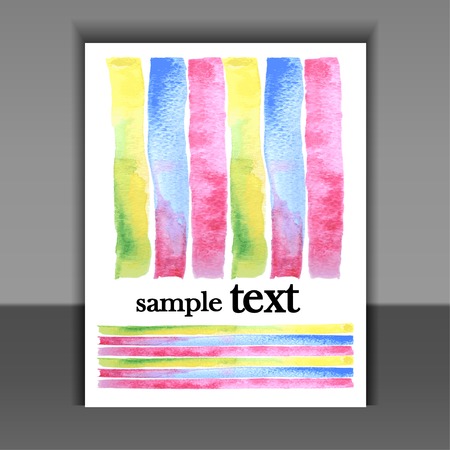 abstract watercolor style brochure designのイラスト素材
