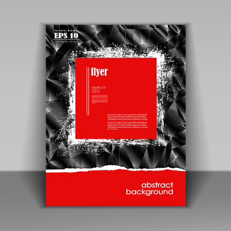 Professional business red flyer template, brochure or cover design or corporate banner design for publishing, print and presentation. EPS 10.のイラスト素材