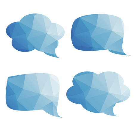 Set of speech and thought bubbles, element for design, vector illustrationのイラスト素材