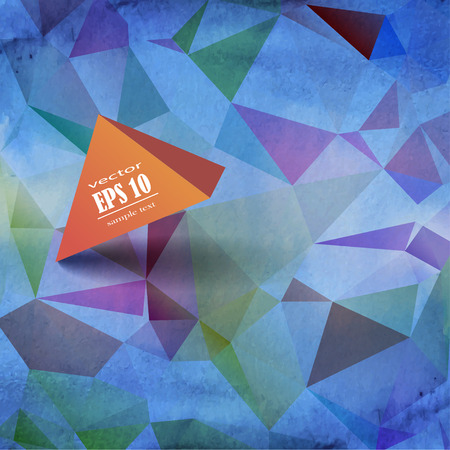 Abstract blue vector background with trianglesのイラスト素材