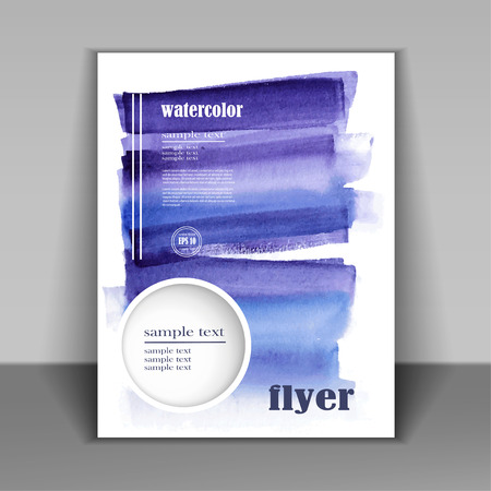 Abstract vector modern flyer / brochure design template with colorful background.のイラスト素材