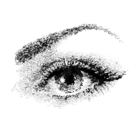 Painted woman eyeの写真素材