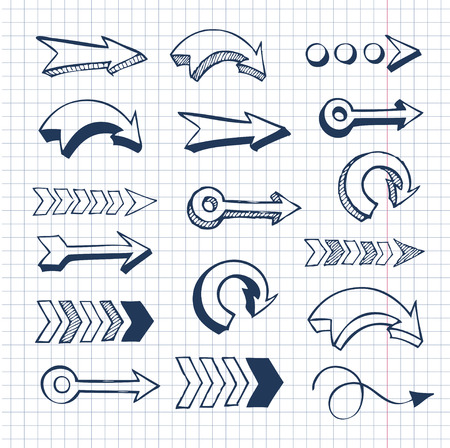 Hand drawn arrowのイラスト素材