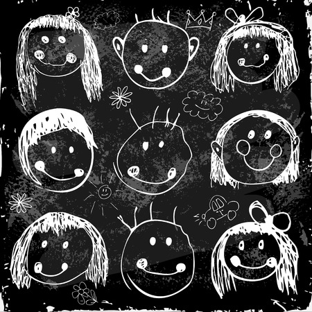 kids design over vector illustrationのイラスト素材