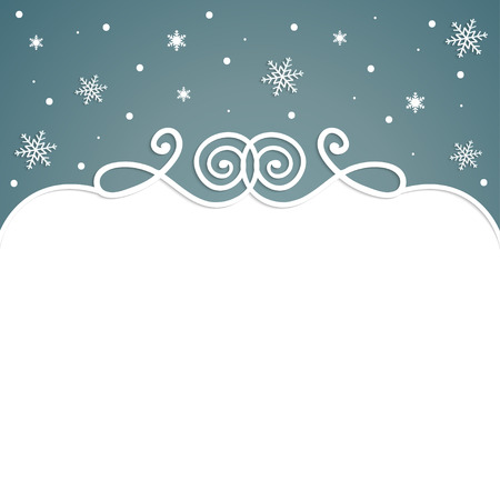 Christmas background and snowflakes vector illustration.のイラスト素材
