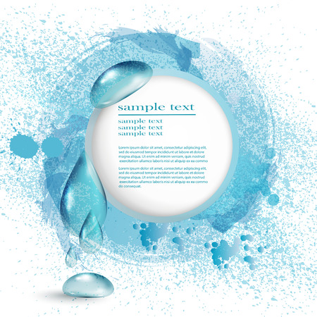 Blue water drops backgroundのイラスト素材