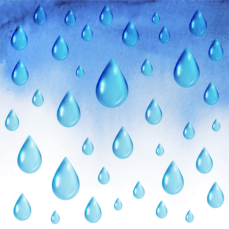Water drops background with place for text. Vector illustrationのイラスト素材