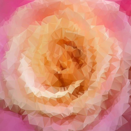 Beautiful light orange red Rose Flower isolatedのイラスト素材