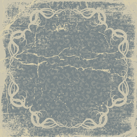 Old paper sheet  with vintage frame. Vector EPS 10 illustration.のイラスト素材