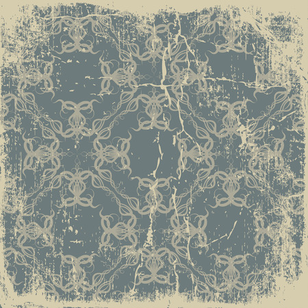 vintage shabby background with classy patternsのイラスト素材