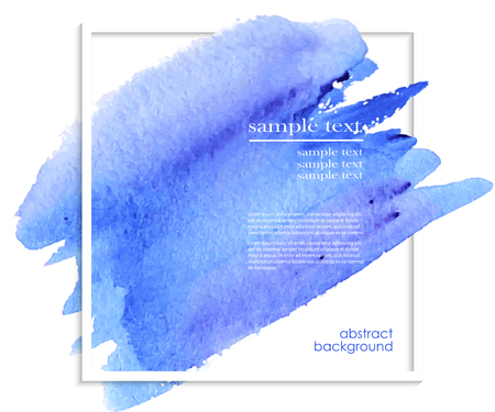 Abstract hand drawn watercolor blue stain backgroundのイラスト素材