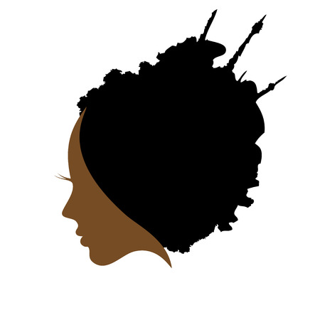 Woman Hair style Silhouetteのイラスト素材