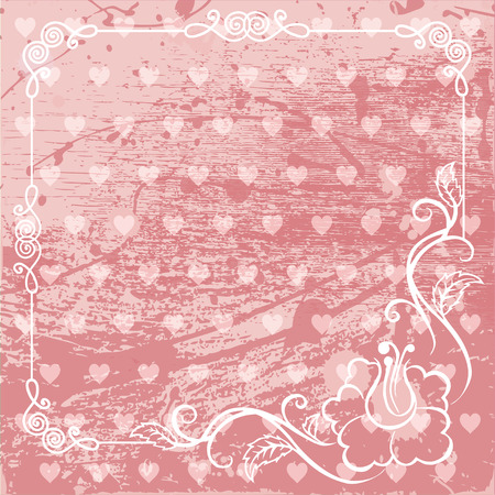 Abstract geometric vintage seamless polka heart background. Vector illustration.のイラスト素材