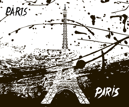 Eiffel Tower, Paris, France. Vector illustrationのイラスト素材