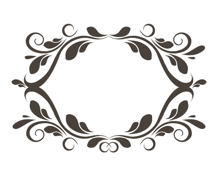 Vintage floral frame. Element for design, retro cardのイラスト素材