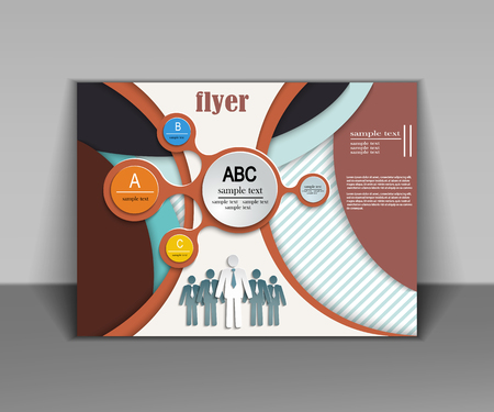 brochure design template vector flyer action abstract, cmyk profileのイラスト素材