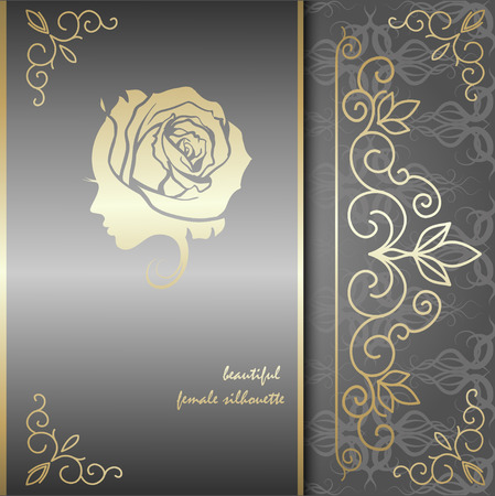 Happy Women's Day Greeting Card with Female Face.Vectorのイラスト素材