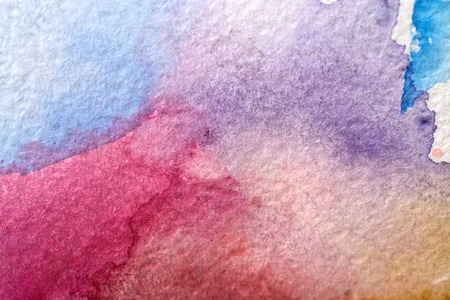 Colorful watercolor painted paper color abstract paintの写真素材