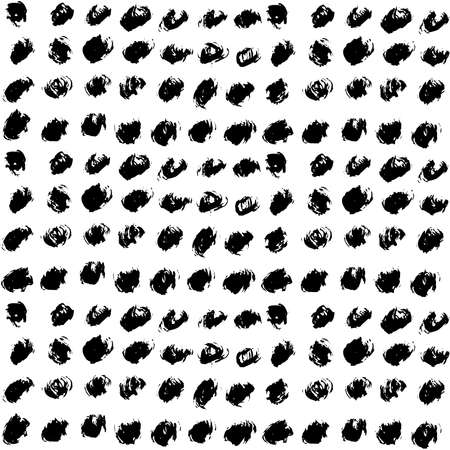 Seamless abstract pattern with black ink dots. Vector illustrationのイラスト素材