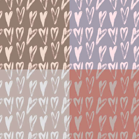 Seamless heart background in pastel colors. Great for Baby, Valentine's Day, Print, Fabric, Mother's Day, Wedding, Scrapbook, Surface Texturesのイラスト素材