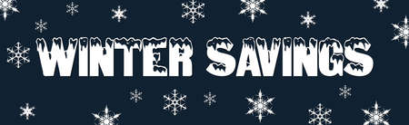 Christmas winter sale deals web banner snowの写真素材