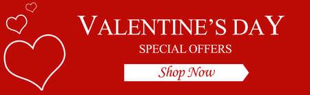 happy valentines day web banner februaryの写真素材