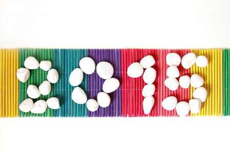 white pebble arangingの写真素材