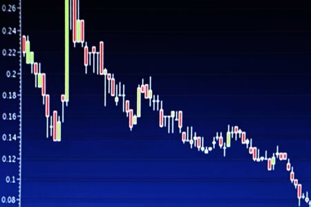 blur image of stock market monitor