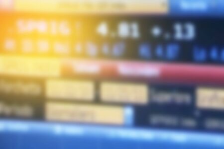 blur image of stock market monitorの写真素材