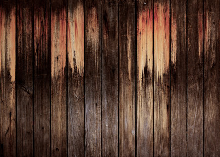 Wooden background or texture. Old wood planks. Dark wooden backgroundの写真素材