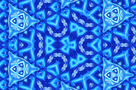 Blue Electric Geometric Pattern designs Series - Abstract backdrop wallpaper art