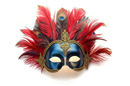 beautiful carnival mask on white background.の素材