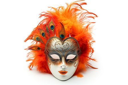 beautiful carnival mask on white background.の素材